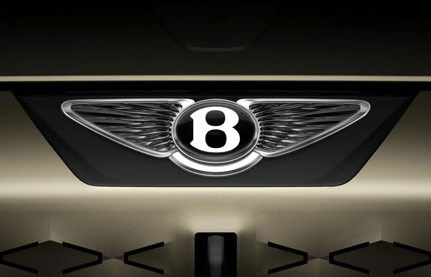 Bentley showcases its new logo and gives a sneak peek of an upcoming concept car